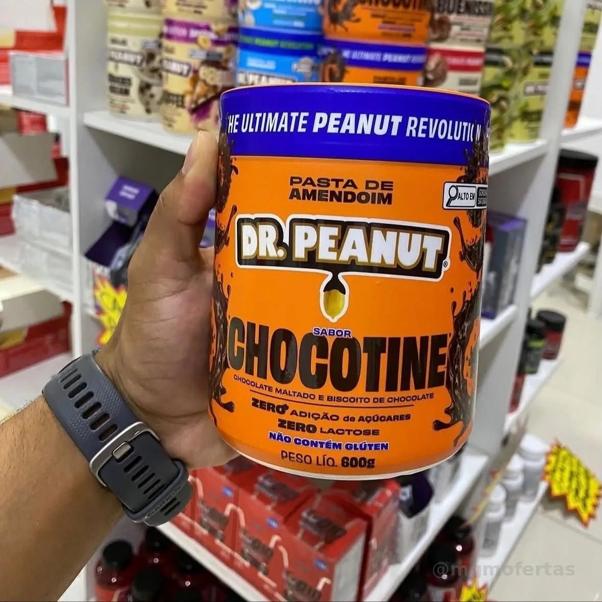 DR. Peanut Pasta de Amendoim Sabor Chocotine, Pote 600g