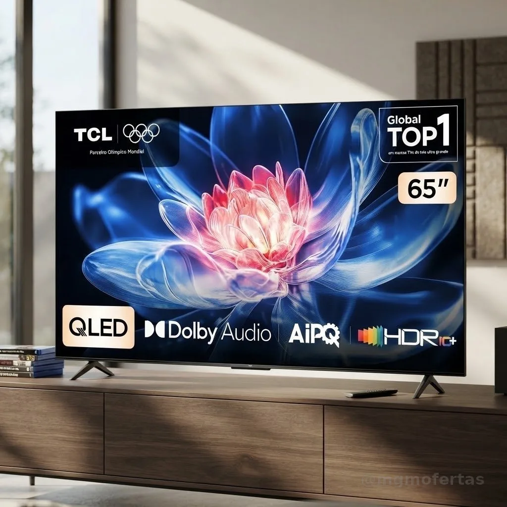 Smart Tv Tcl 65 Polegadas Qled 4k T6c Wifi Bluetooth Google Tv Tela Hva E Hdr10+ 65t6c