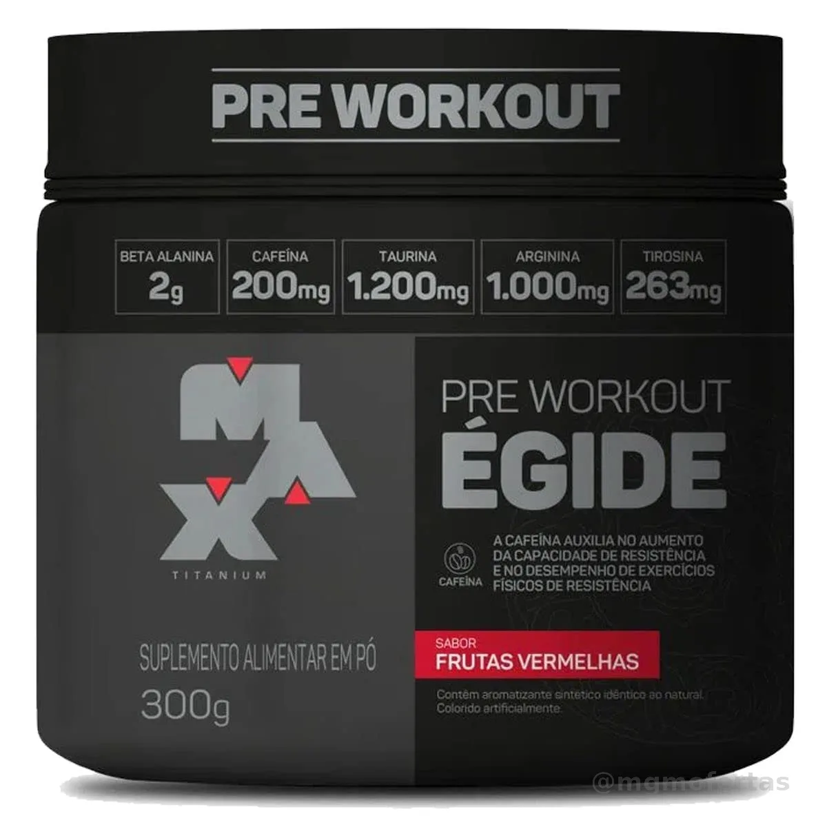Égide Pre-Workout (300g), Frutas Vermelhas, Max Titanium