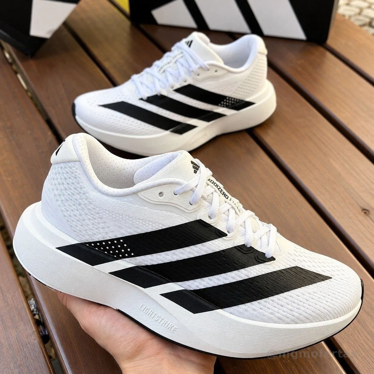 Tênis adidas Adizero Pacer Unissex Corrida Branco/preto 39