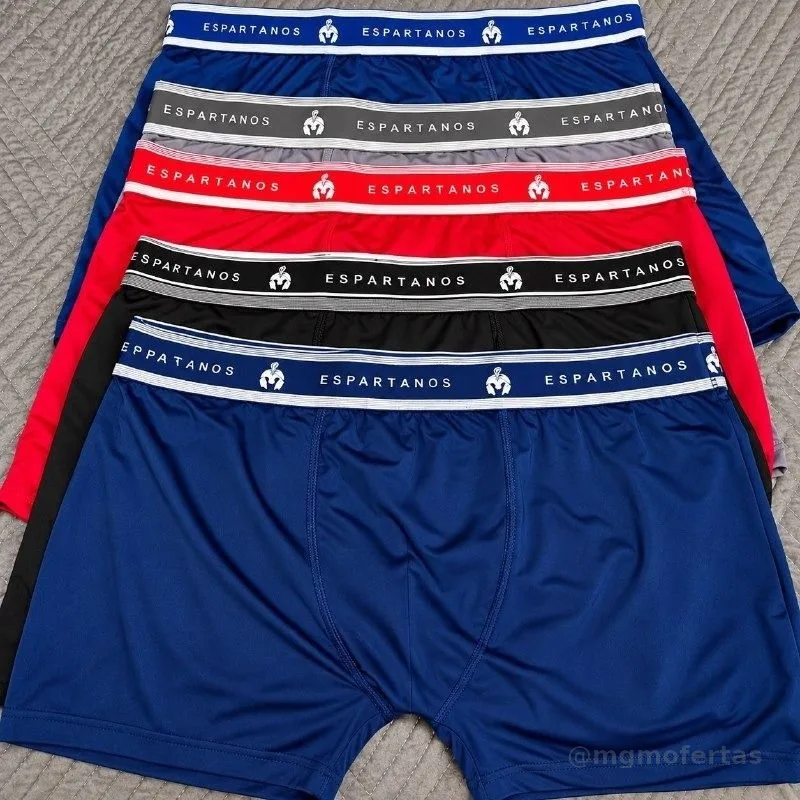 Kit Com 5 Cuecas Boxer Masculina Microfibra Original
