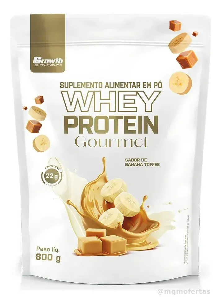 Whey Protein Gourmet 800g Growth Supplements - Banana Toffee Banana Toffee