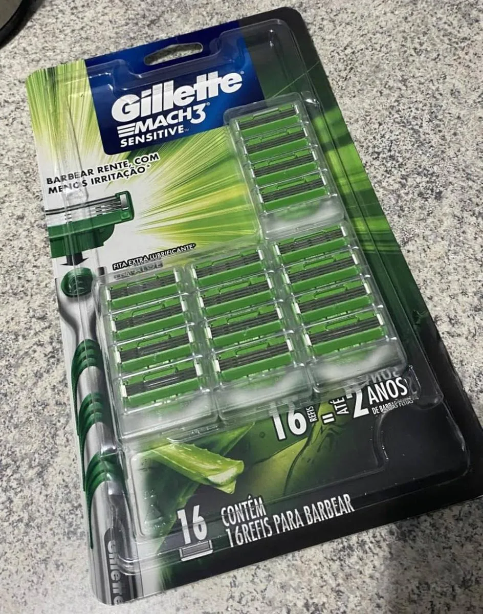 Carga para Aparelho de Barbear Gillette - Mach3 Sensitive 16 Cargas