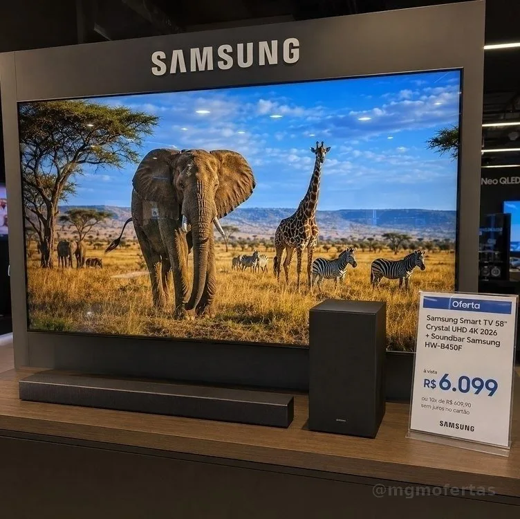 Samsung Smart TV 58" Crystal UHD 4K 2026 + Soundbar Samsung HW-B400F