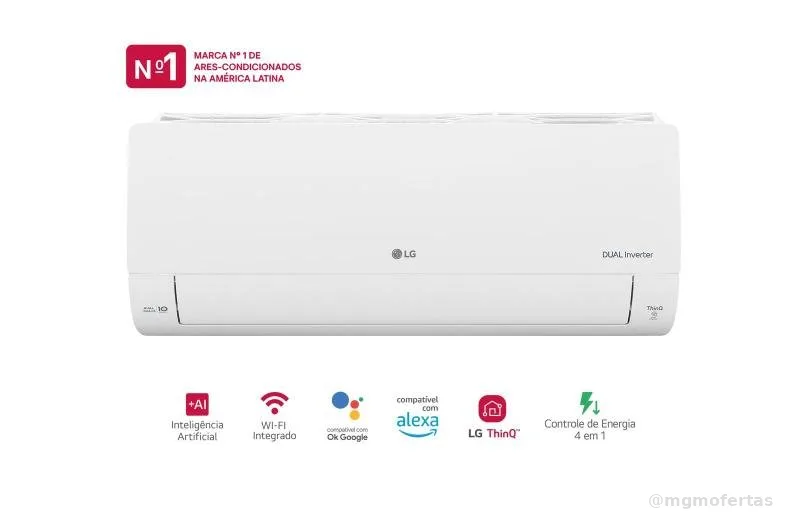 Ar-Condicionado LG Dual Inverter AI Voice 12.000 BTU- Quente/Frio 220V