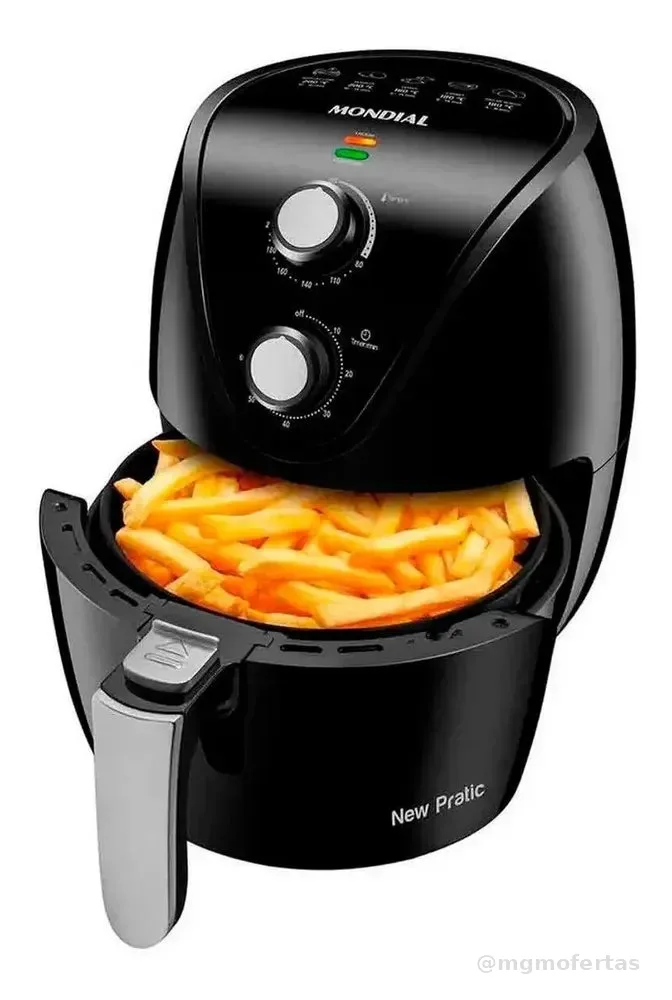 Air Fryer Fritadeira Eletrica Mondial +saude 1500w 3,5l Cor Preto