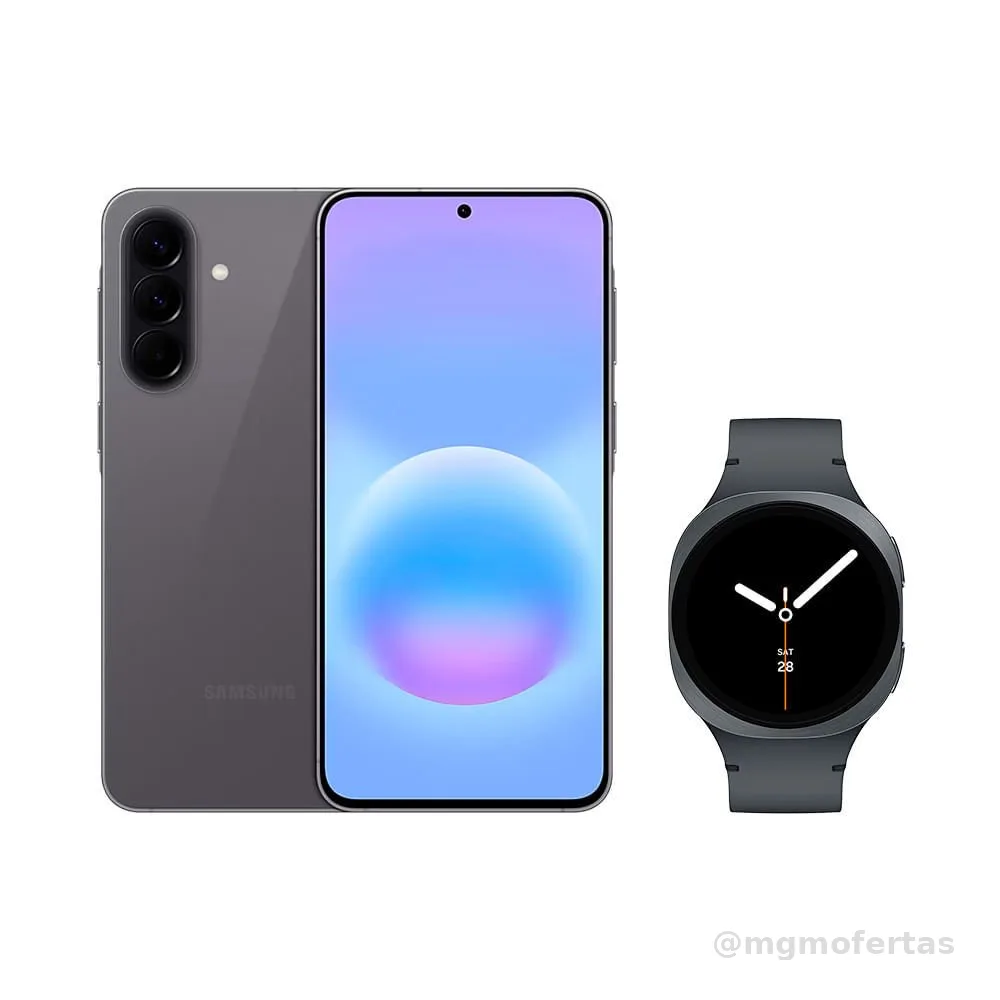 Galaxy A57 5G (128GB) - Cinza + Galaxy Watch8 BT 40mm - Grafite
