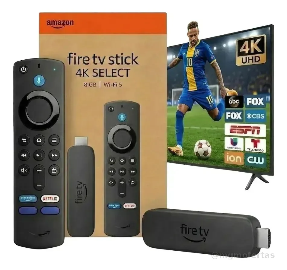 Amazon Firetv Stick 4k Stick Wi-fi-6 Com Alexa Por Voz Preto Preto De Voz