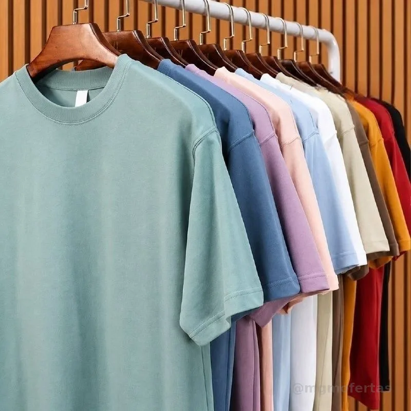 Kit 10 Camisetas  Masculina Lisa Premium 100% Algodão