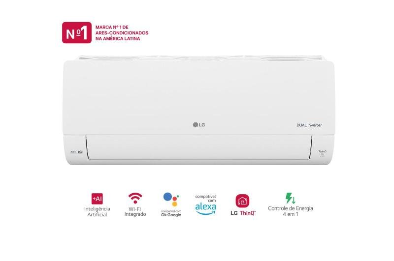 Ar-Condicionado LG Dual Inverter AI Voice 12.000 BTU- Quente/Frio 220V