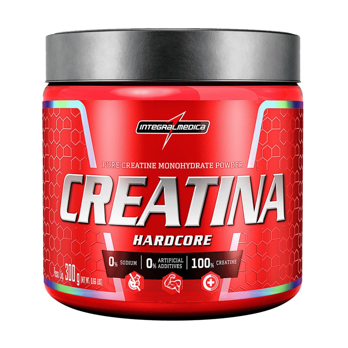 Integralmedica Creatina em Pó Hardcore 100% Pura e Monohidratada 300g