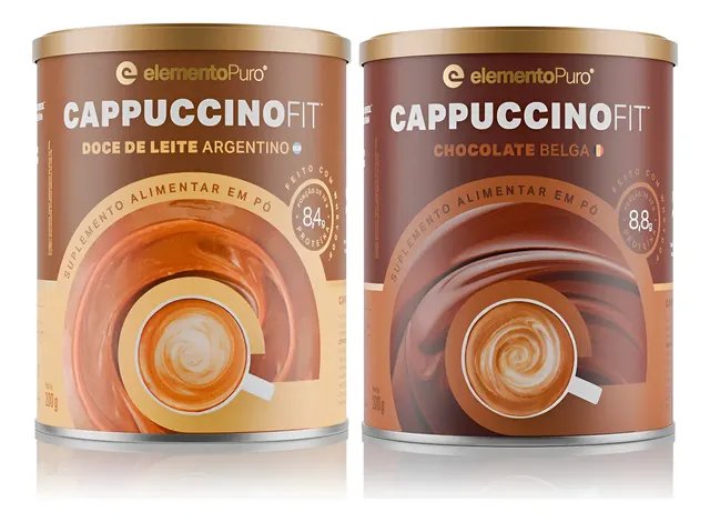 Kit 2 Cappuccino Fit Proteico C Whey Protein E Colágeno 200g