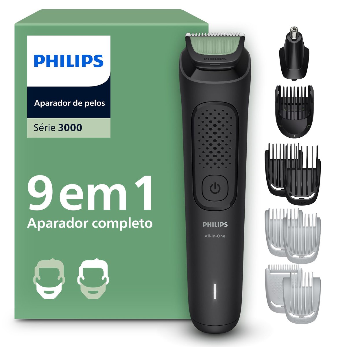 Philips Aparador e Barbeador Elétrico Série 3000 All-in-One 9 em 1