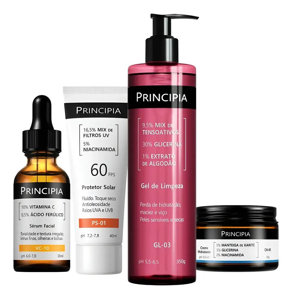 Principia Kit Essencial Gl-03 + Ch + Vc + Ps Sensível Dia/noite
