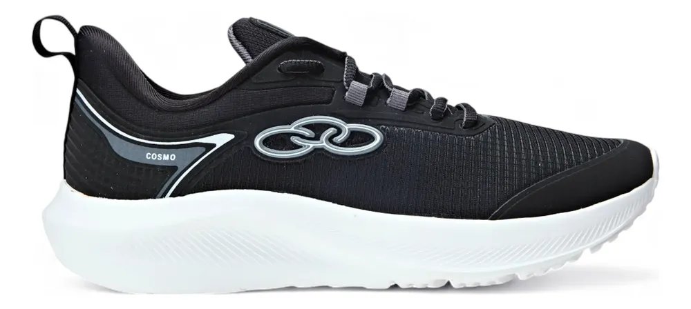 Tênis Esportivo Masculino Cosmo Olympikus *oferta* Preto Liso 41 Br