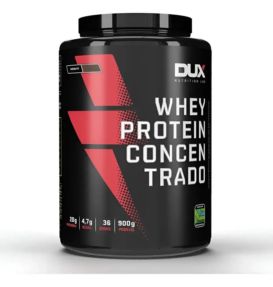 Whey Concentrado Dux 900g Chocolate Branco Chocolate Branco