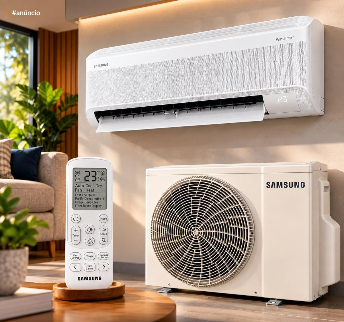Ar-condicionado Split Samsung Inverter Windfree Ai Pro 12.000 Btus Frio Ar60h12d1awnaz