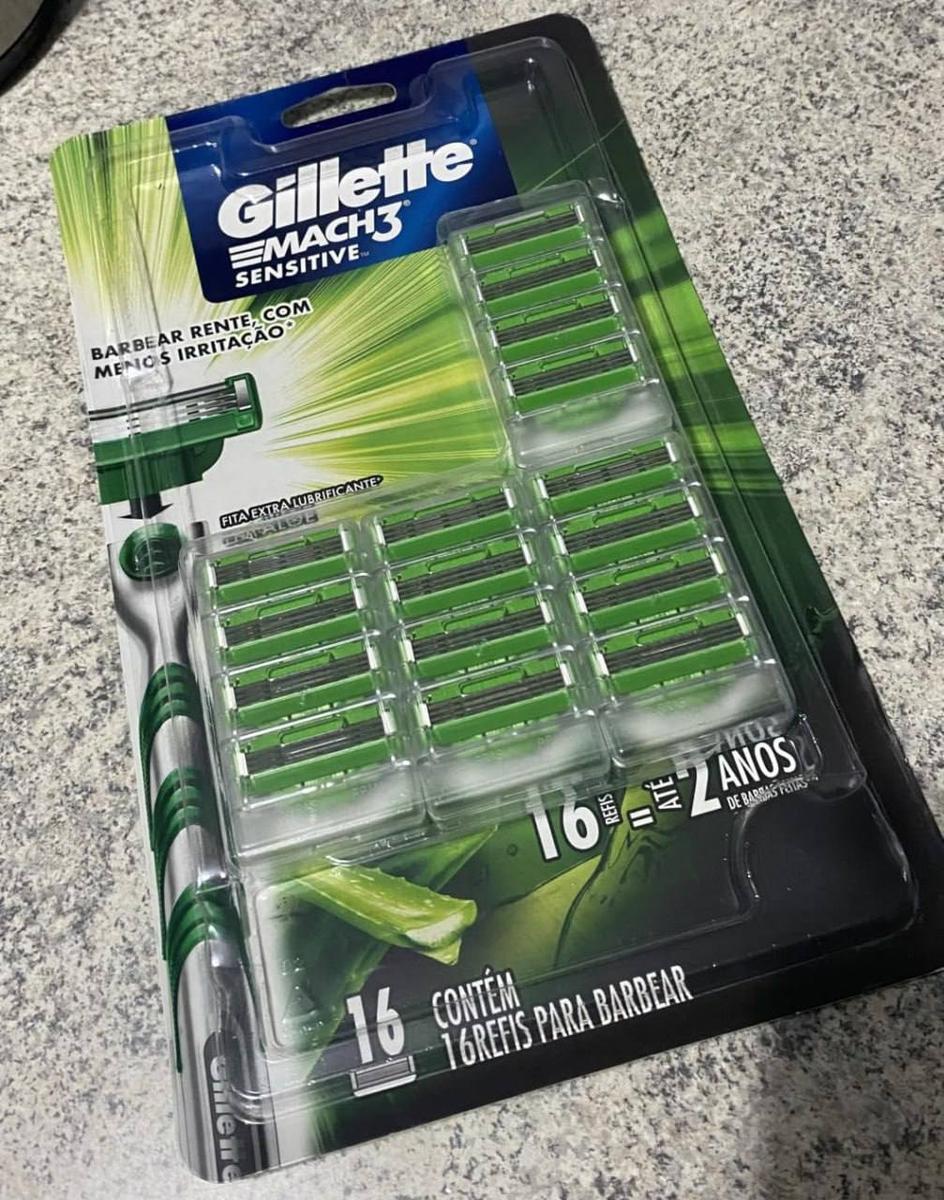 Carga para Aparelho de Barbear Gillette - Mach3 Sensitive 16 Cargas
