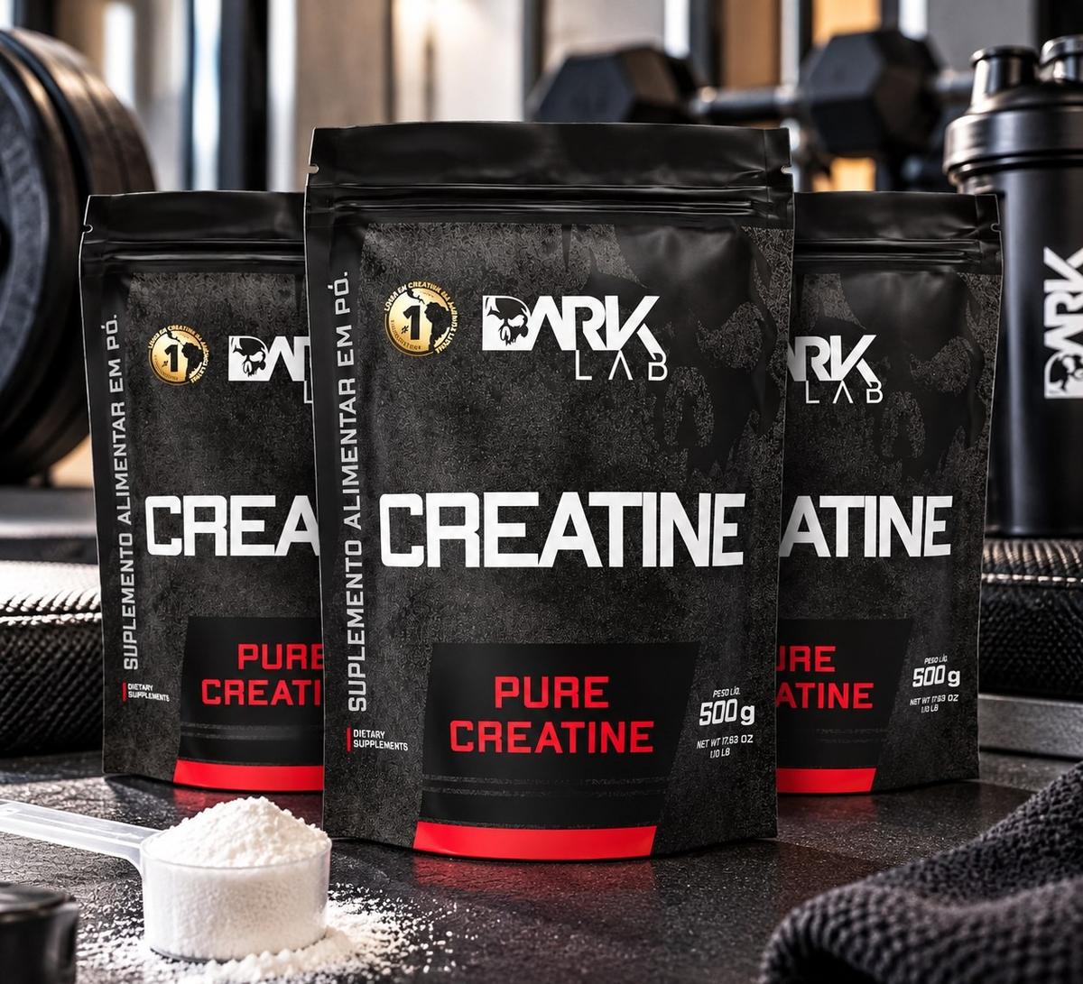 3x Creatina Monohidratada Pura 500g Dark Lab Unidade