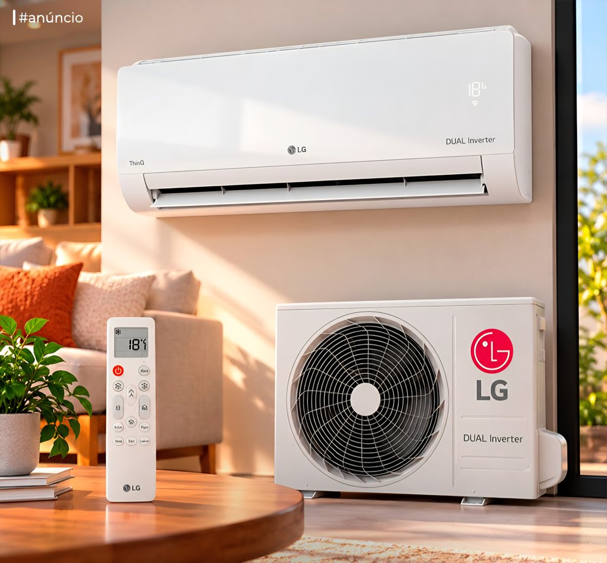 Ar Condicionado LG Dual Inverter Ai Voice 12000 Btus Qf Branco