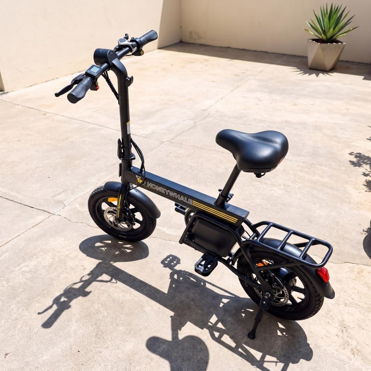 Honeywhale B20 Bicicleta Elétrica, 440w-35km-25km/h-120kg, Scooter Motor-ebike-adulto-bike-autonomia-velocidade Máxima-carga-honey Whale-fat-dobravel, 14 Aro, Freios A Disco Dianteiros E Traseiros