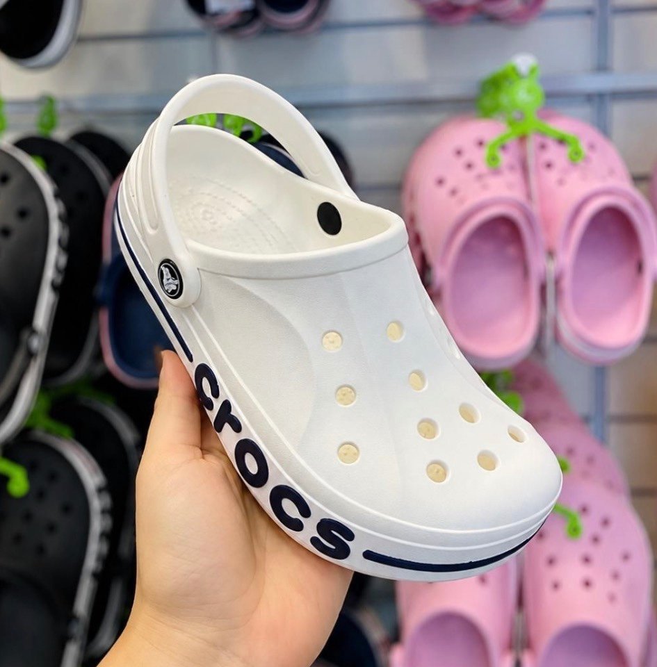 Sandália Crocs Bayaband Clog White/navy