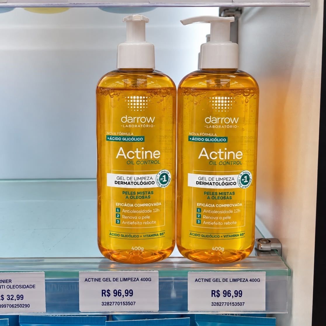 Gel de Limpeza Facial Darrow Actine Oil Control Pele Mista Oleosa 400g