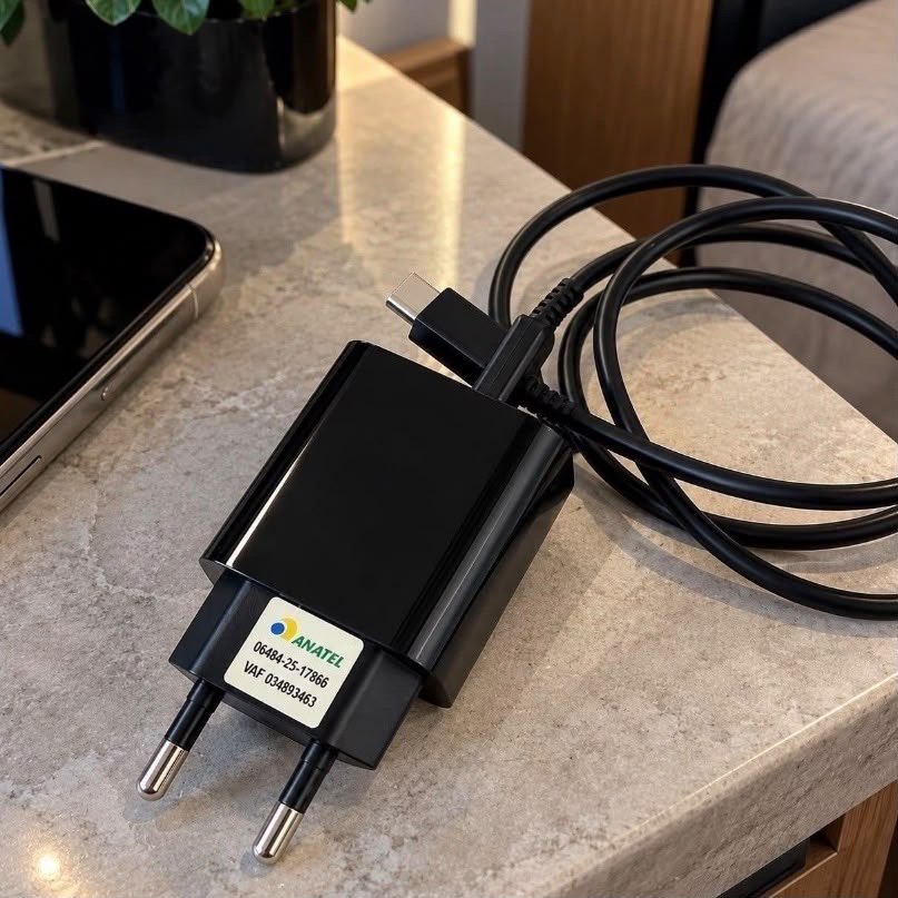 Carregador Super Rápido 25w Para Samsung Galaxy S24 S23 S22 S21 S20 Fe Ultra Motorola M22 M31 M32 M62 M63 M64 G15 Xiaomi Redmi Note 12 13 14 15 LG - Super Fast Cabo Blindado Tipo Usb C -Dtimp