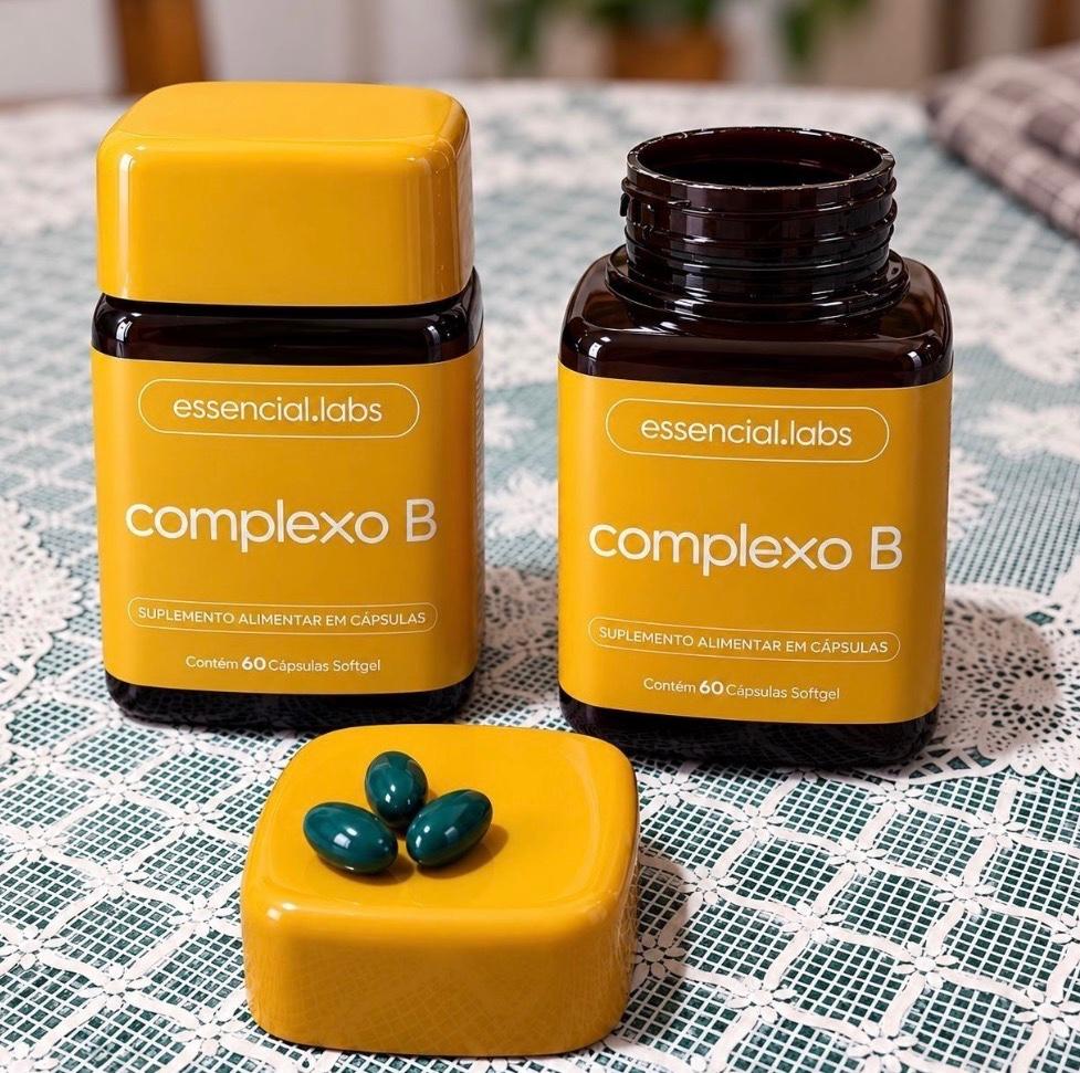 COMPLEXO B - 60 Cápsulas Softgel - Fórmula com Máxima Concentração e Biodisponibilidade