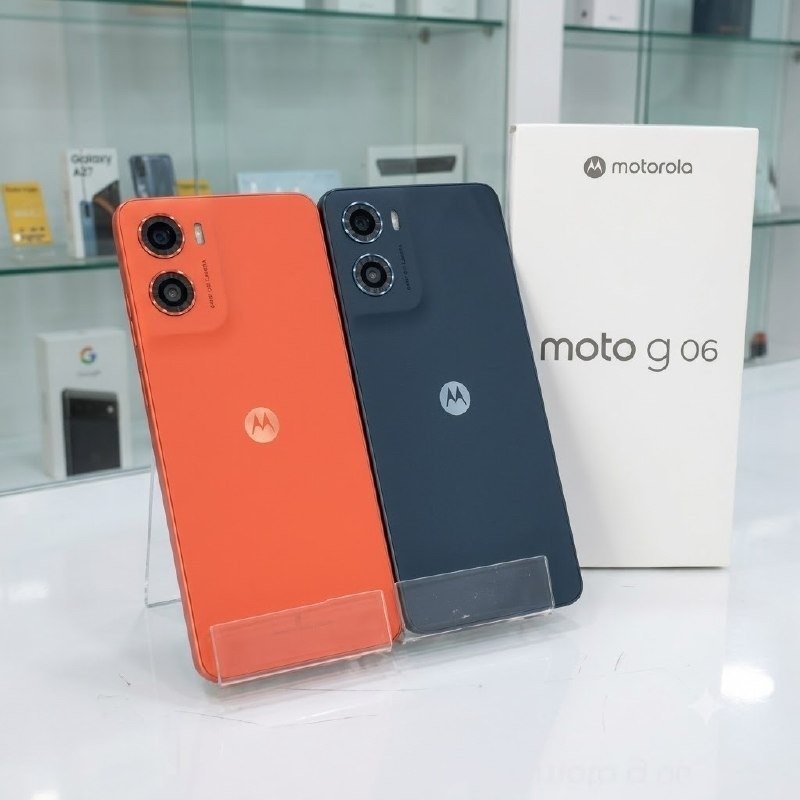 Smartphone Motorola Moto g06-128GB 12GB (4GB RAM + 8GB Ram Boost) e Camera 50MP com AI Bateria de 5200 mAh Tela 6.9" - Laranja