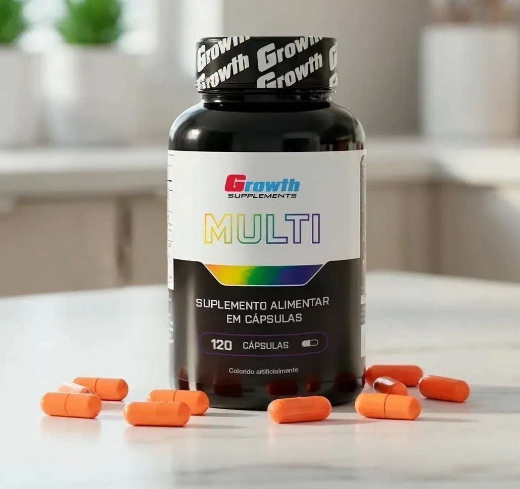 Multivitamínico Growth Supplements em cápsula Sem sabor x 100g de 120 un