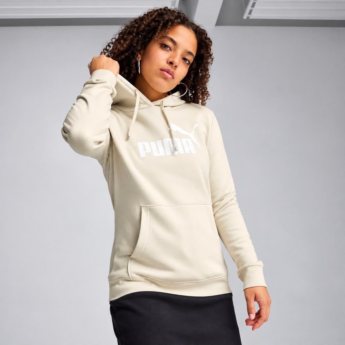 Moletom Feminino Ess No. 1 Logo Hoodie Tr Puma G Alpine Snow Lisa