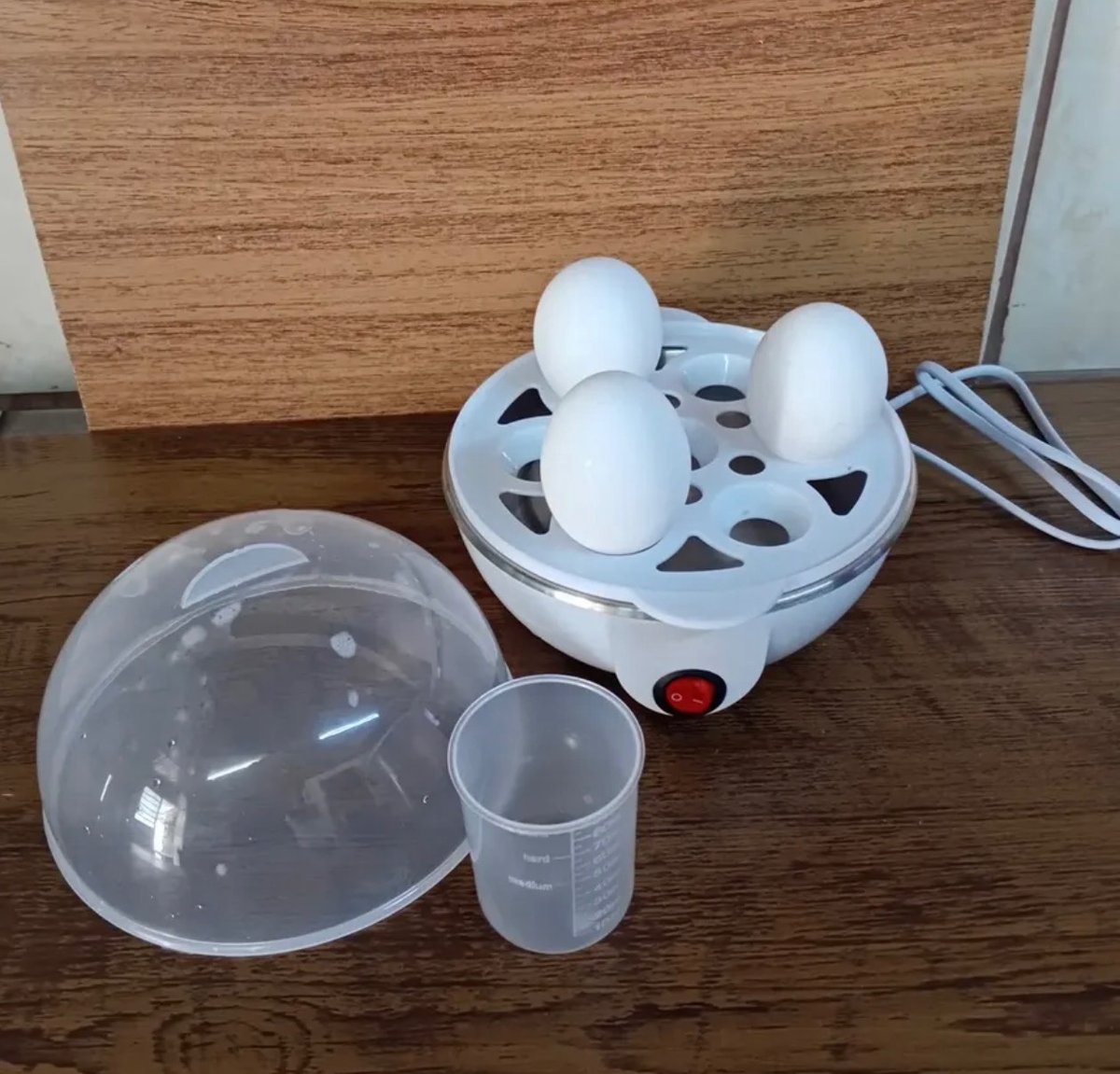 Cozedor Elétrico De Ovos A Vapor Portátil 110v Tem Tudo Branco 50hz/60hz